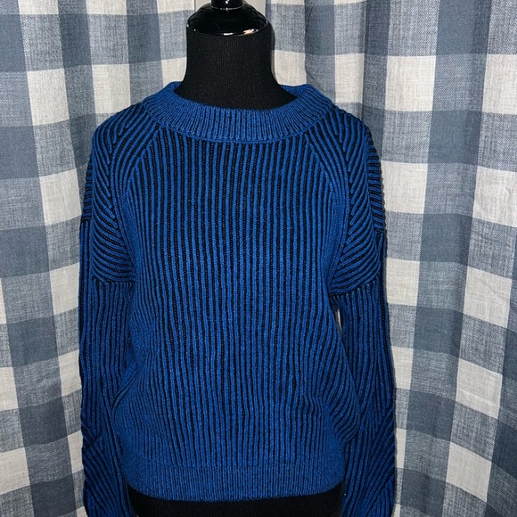 No Boundaries Junior Plaited Pullover Sweater Vendor Blue - Picture 5 of 9